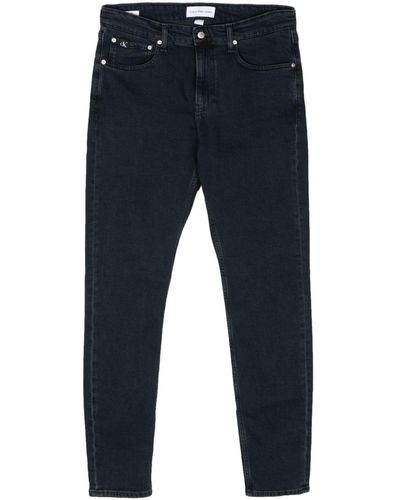 Calvin Klein Jeans Met Toelopende Pijpen - Blauw