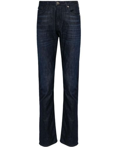 Emporio Armani Mid-rise Slim-fit Jeans - Blue