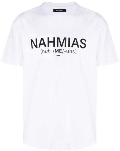 NAHMIAS T-shirt Met Logoprint - Wit