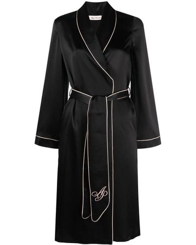 Agent Provocateur Classic Pj Dressing Gown - Women's - Silk - Black