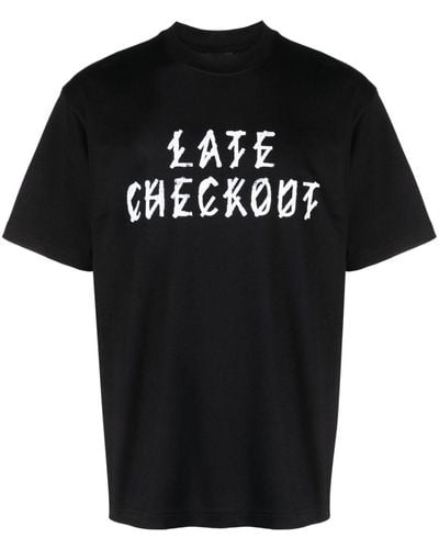 44 Label Group Late Checkout Graphic-print T-shirt - Black