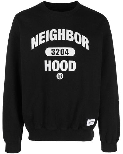 Neighborhood Sweatshirt im College-Look - Schwarz