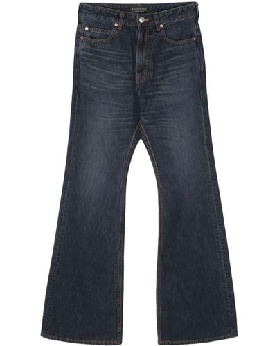 Balenciaga Jeans svasati a vita alta - Blu