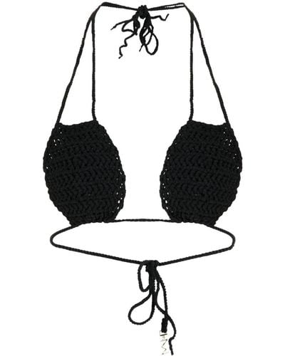 The Mannei Ter Knitted Bikini Top - Black