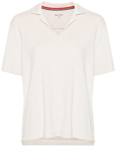 Paul Smith Cotton-blend Spread-collar Top - White