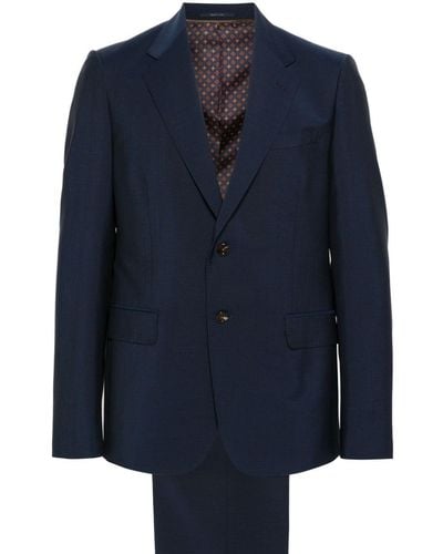 Gucci Costume à veste à simple boutonnage - Bleu