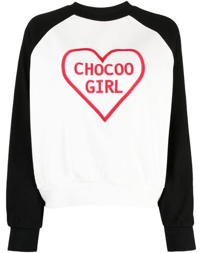 Chocoolate Sweater Met Geborduurd Logo - Zwart