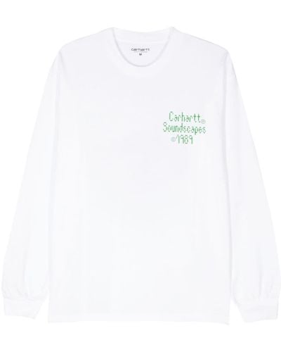 Carhartt Soundface ロングtシャツ - ホワイト