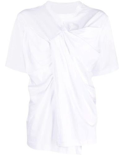 JNBY Gathered Cotton T-shirt - White