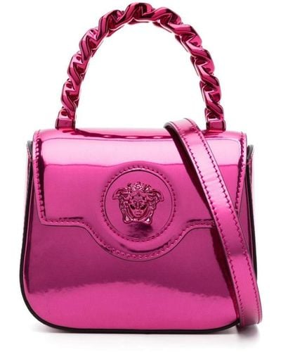 Versace La Medusa Mini Leather Bag - Pink