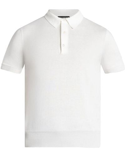 Tom Ford Fijngebreid Poloshirt - Wit