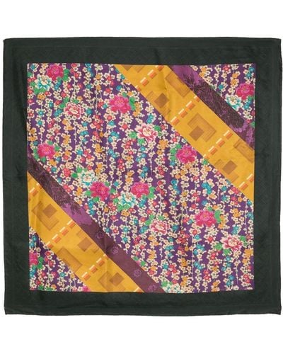 Pierre Louis Mascia Silk Mix-pattern Square Scarf - Multicolor