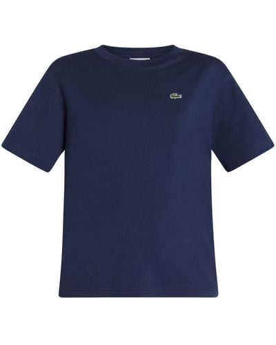 Lacoste Camiseta con parche del logo - Azul