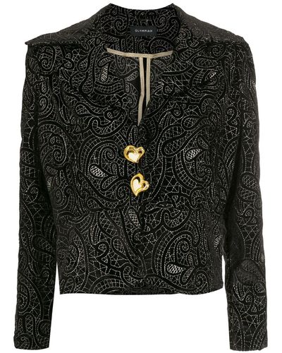 Olympiah Tyria Embroidered Blazer - Black