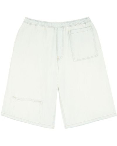 MM6 by Maison Martin Margiela Jeans-Shorts mit elastischem Bund - Weiß