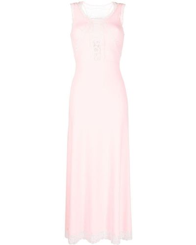Natasha Zinko Lace-trimmed Midi Dress - Pink