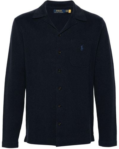 Polo Ralph Lauren Notched-collar cotton shirt - Azul