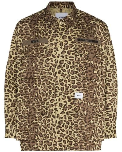 WTAPS Hemd mit Leoparden-Print - Mehrfarbig