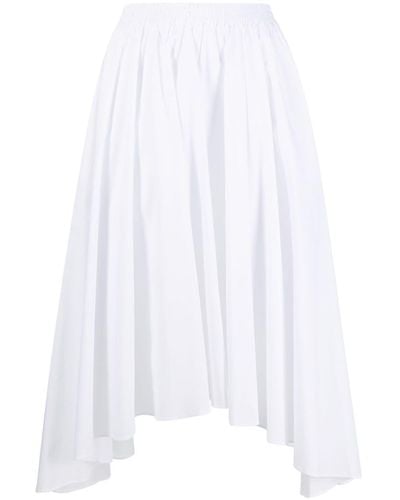 MICHAEL Michael Kors Jupe taille haute à ourlet asymétrique - Blanc
