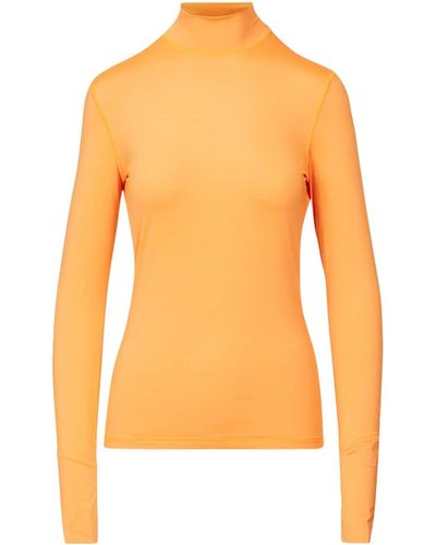 Aztech Mountain Sweater Met Print - Oranje