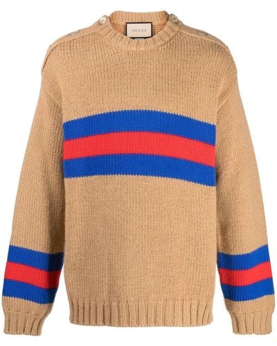 Gucci ストライプ セーター - ブルー