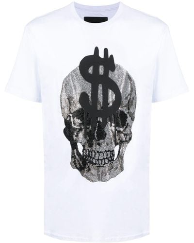 Philipp Plein T-shirt girocollo con stampa - Bianco