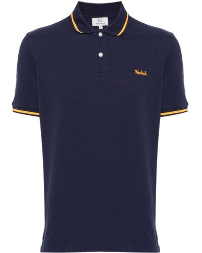 Woolrich Monterey Logo-embroidered Polo Shirt - Blue