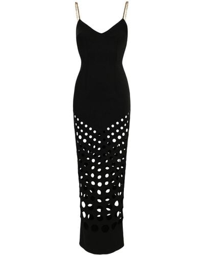 Nissa Cut-out Crepe Maxi Dress - Black