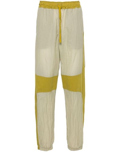 RANRA Pantalones ajustados a paneles - Amarillo