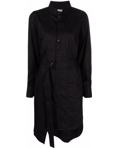 DIESEL Long-sleeve Shirt Dress - Black