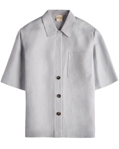 Tod's Linen Short-sleeve Shirt - Gray
