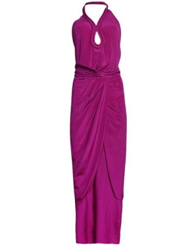 Johanna Ortiz Adinkra Halterneck Maxi Dress - Purple