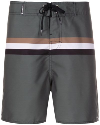 Osklen Soho Stripes Bermuda Swim Shorts - Grey