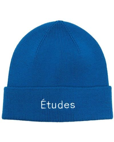Etudes Studio Logo-embroidered Wool Beanie - Blue