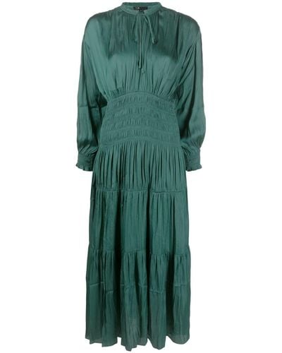 Maje Long-sleeve Tiered Dress - Green