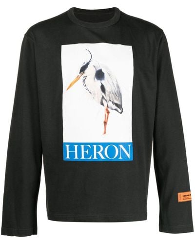 Heron Preston T-shirt Met Print - Zwart