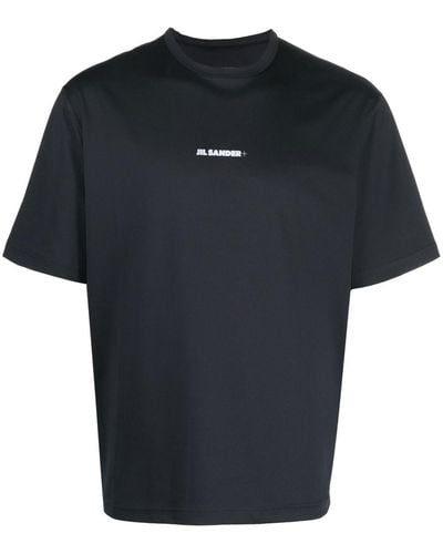 Jil Sander T-Shirt mit Logo-Print - Schwarz