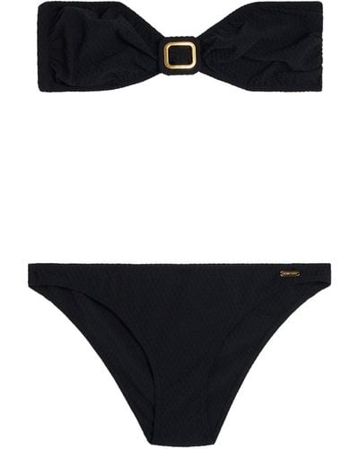Tom Ford Textured Bandeau Bikini Set - Black