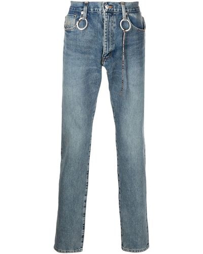 MASTERMIND WORLD Halbhohe Slim-Fit-Jeans - Blau