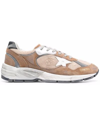 Golden Goose Star-patch Panelled Trainers - Brown