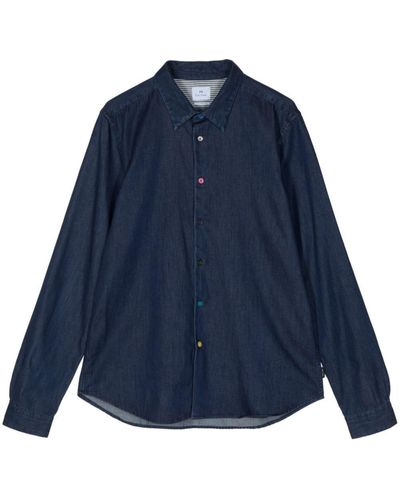 PS by Paul Smith Cotton-lyocell denim shirt - Blu