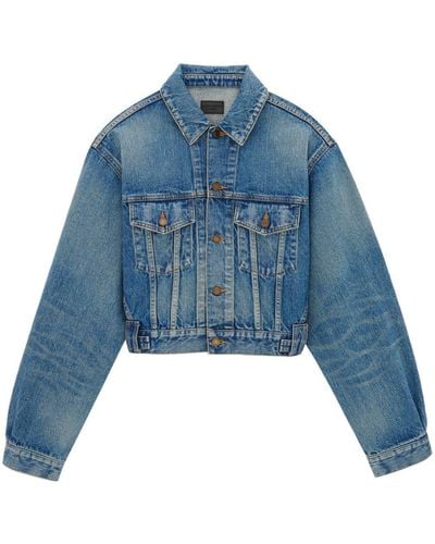 Saint Laurent 80's Vintage Denim Jacket - Blue