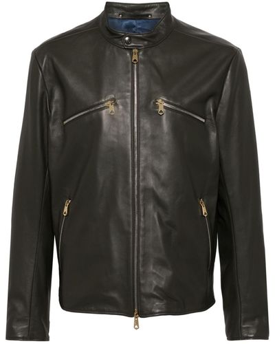 Paul Smith Chaqueta biker con cuello mao - Negro