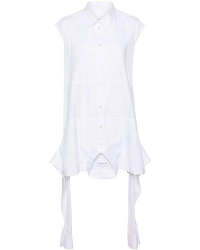 Viktor & Rolf Vestido camisero midi Upside Down - Blanco