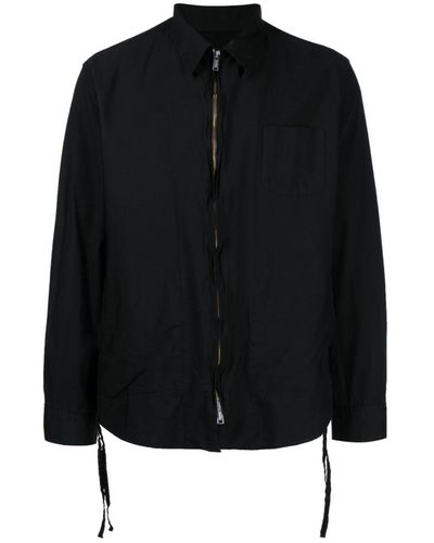 Undercoverism Zip-up Cotton Shirt Jacket - Black