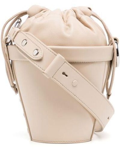 Maison Margiela Mini Fire Leather Bucket Bag - Natural