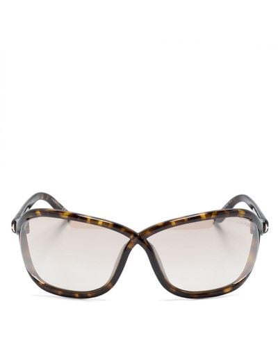 Tom Ford Fernanda Tortoiseshell Butterfly-frame Sunglasses - Natural