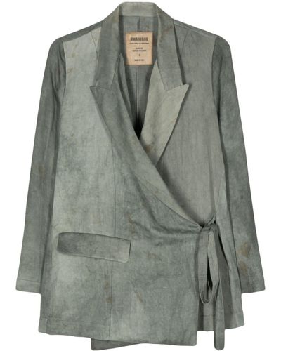 Uma Wang Gewikkelde Blazer - Groen