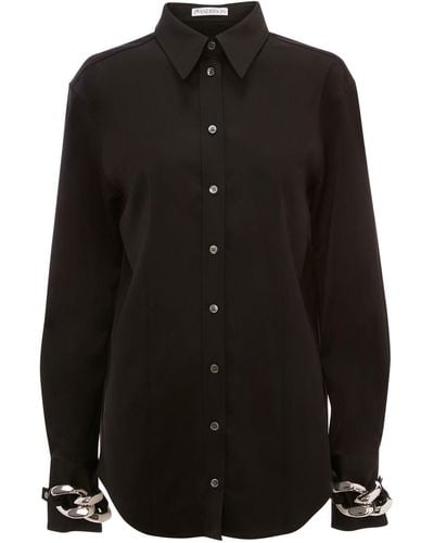 JW Anderson Chain-link Cuff Shirt - Black