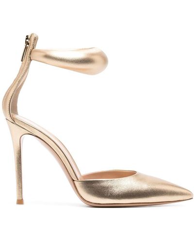 Gianvito Rossi Bijoux 105mm Padded-strap Pumps - Natural